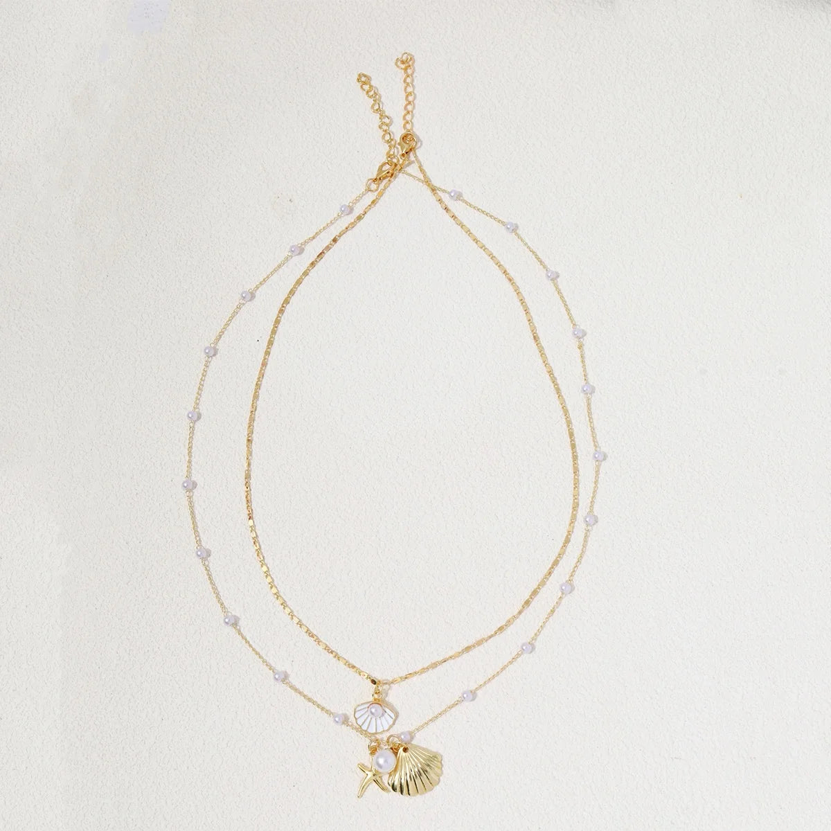 סט שרשרת צדפים