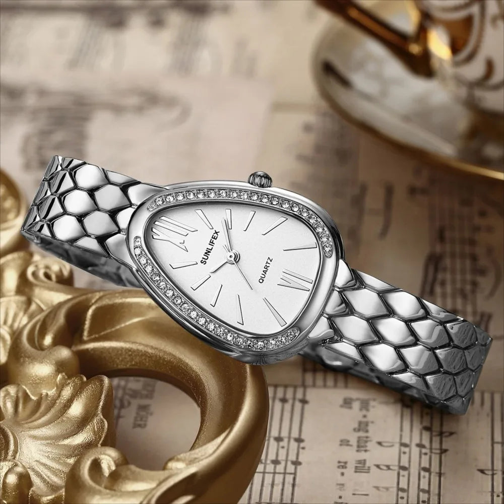 שעון אובלי כסף