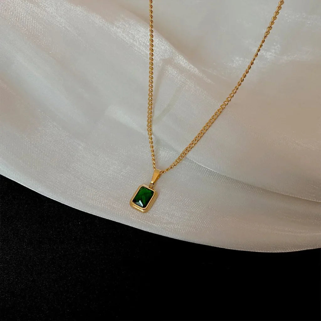 שרשרת  אמרלד ירוק