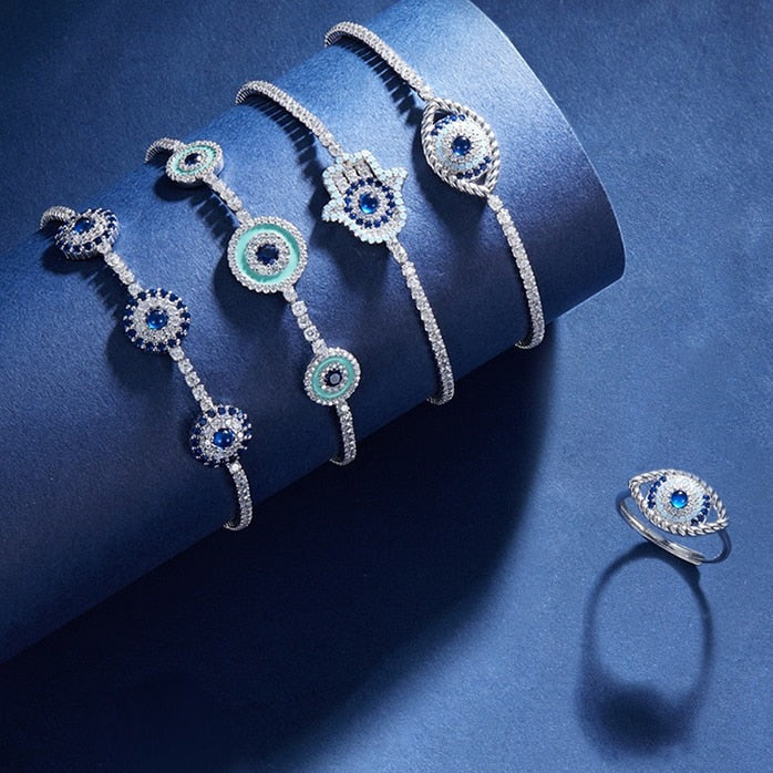 צמיד טניס יוקרתי- בלו אייס