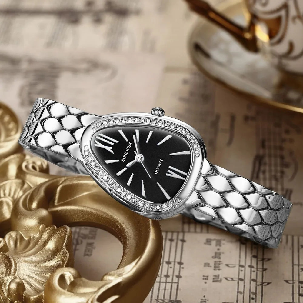 שעון אובלי כסף